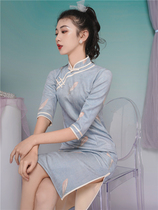 Deer Leather Velvet Qipao Autumn Winter Fashion Improved Version of Liandress Young Young Girl Fresher Student Republic Comeback