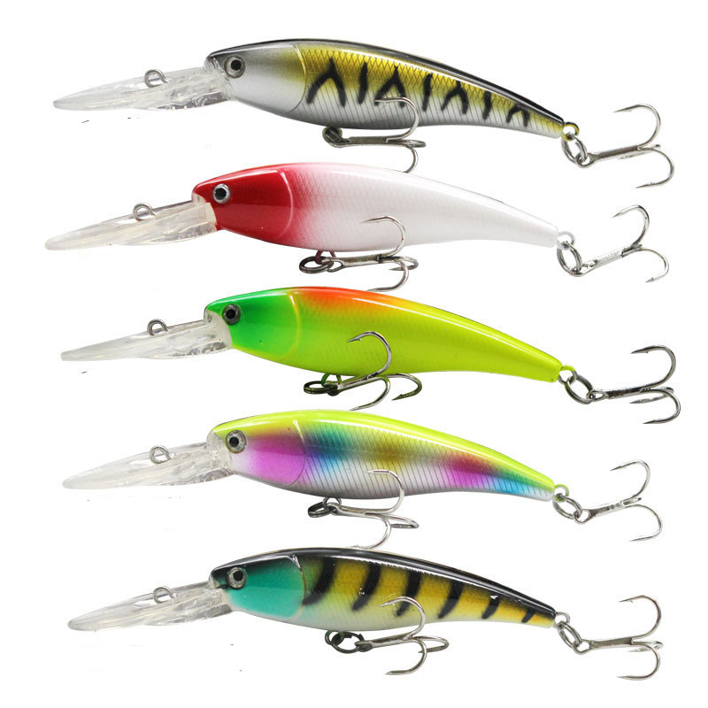 6 Colors Sinking Minnow Fishing Lures Hard Plastic Minnow Baits Bass Trout Fresh Water Fishing Lure