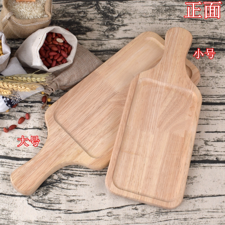 Gỗ sồi tấm hình chữ nhật gỗ rắn bảng bánh mì cây ngưu bàng bánh pizza tấm gỗ tấm bít tết khay trái cây đũa gỗ mun