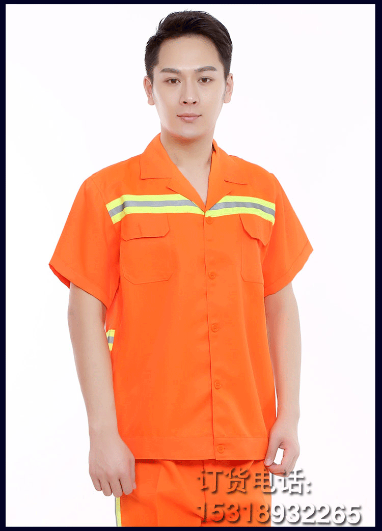 Mùa hè công nhân vệ sinh quần áo tay áo ngắn sạch hơn áo dài tay phù hợp với tài sản làm sạch áo khoác phản quang áo nam