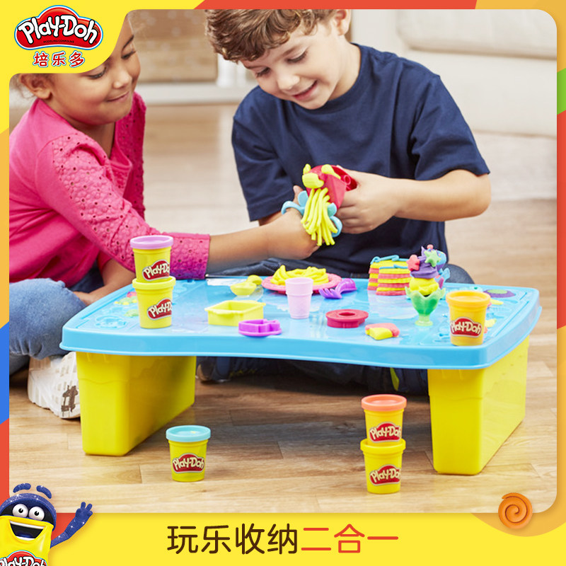 Pele more creative activity table colored mud non-toxic plasticine mold children's safety educational toys diy toys