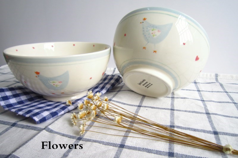 Lew Joh * * s in English countryside dry breezed chicken chicken ceramic bowl, lovely home food bowl bowl dishes