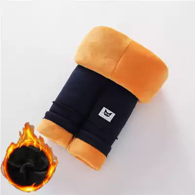 Girls pants plus velvet thickened 2019 new solid color cotton pants foreign style wearing three layers of baby pants tide