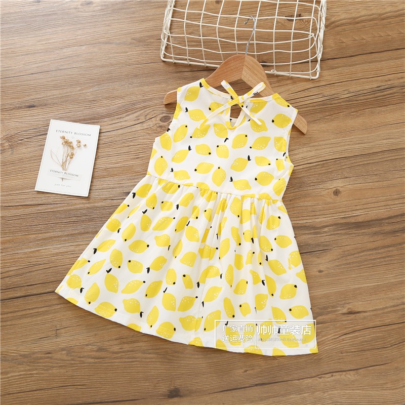 Váy bé gái 2018 thời trang mới công chúa cotton đầm quần áo trẻ em Váy đi biển 1-3 tuổi quần áo trẻ em đầm em bé