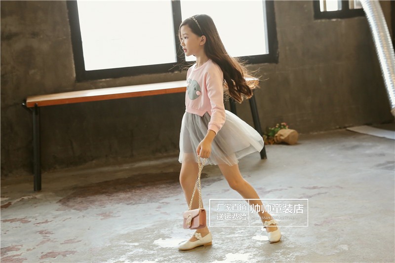Váy bé gái 2018 cotton mới phiên bản Hàn Quốc mùa xuân và mùa thu mẫu tay dài bé gái công chúa váy bé gái nước ngoài đầm công chúa bé gái