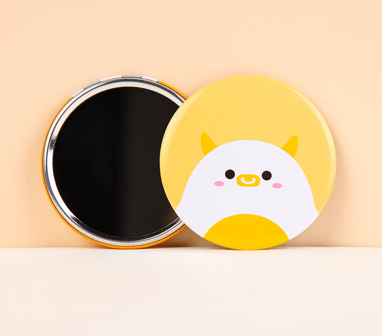 Bác của cùng một con đường Leo gương nhỏ Anime xung quanh dễ thương phim hoạt hình nhỏ sáng tạo xách tay trang điểm gương triều nữ những hình sticker dễ thương
