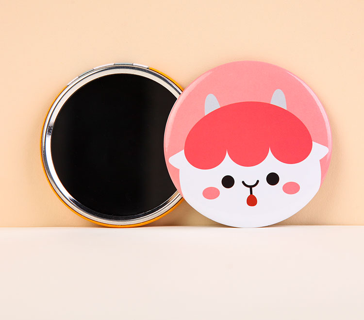 Bác của cùng một con đường Leo gương nhỏ Anime xung quanh dễ thương phim hoạt hình nhỏ sáng tạo xách tay trang điểm gương triều nữ những hình sticker dễ thương