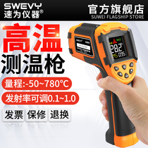 The speed is the temperature detector oil temperature water thermometer high-precision industrial temperature gun grabs the infrared thermostat