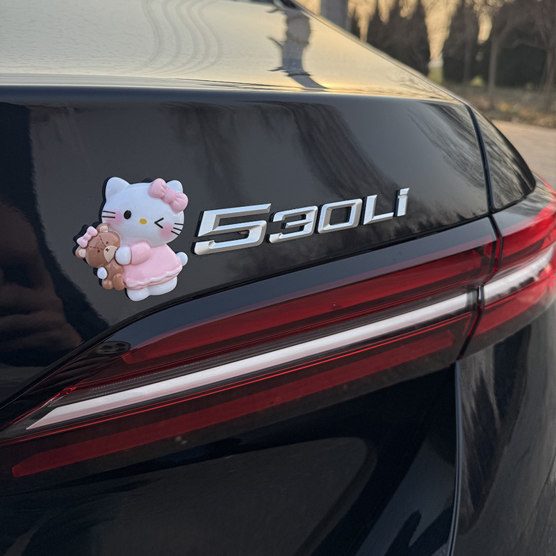 Creative Kt Cat Car Stickers Cartoon Animation 3D Stereo Stickers Interior and Exterior Decoration Pendants Ornaments Cute 2026