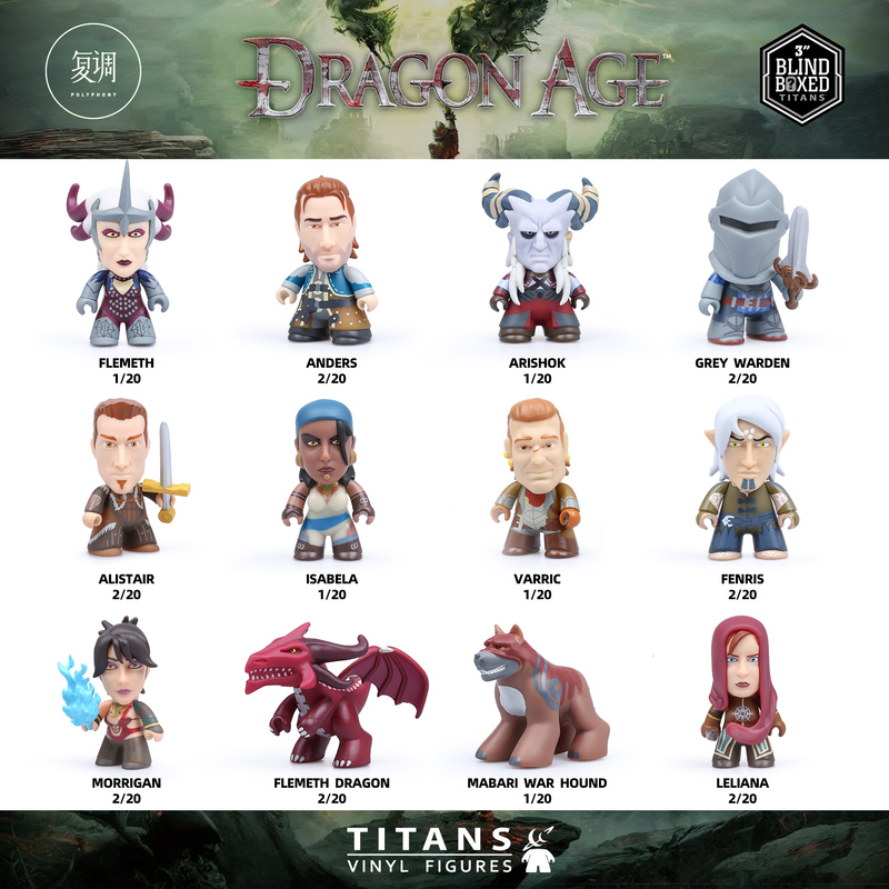 【Polyphonic】In-Stock Titans Dragon Age Blind Box Trendy Toy Figurine