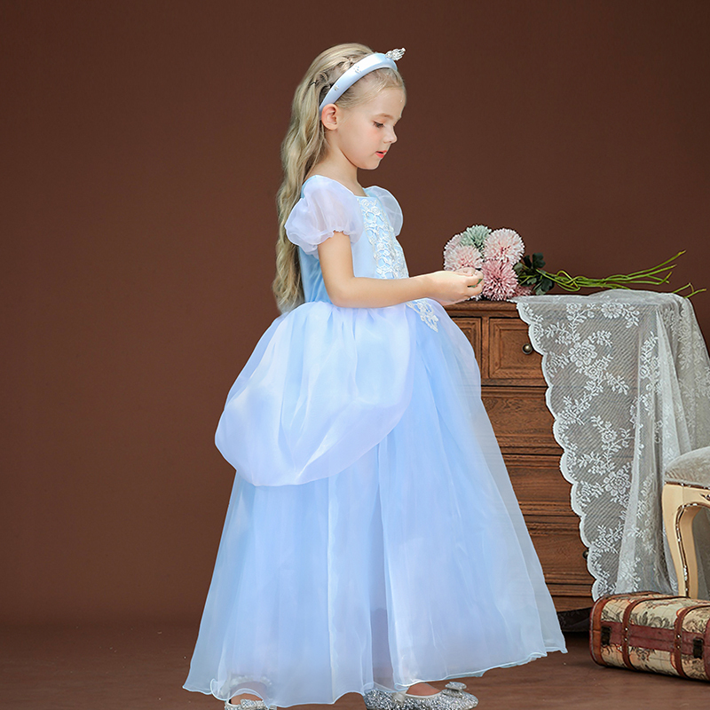 Cinderella Princess Dress Girls' Clothes Elsa Cinderella Long Dress Summer Cosplay Children's Clothing Cinderella Princess Dress Girls' Clothes Elsa Cinderella Long Dress Summer Cosplay Children's Clothing
