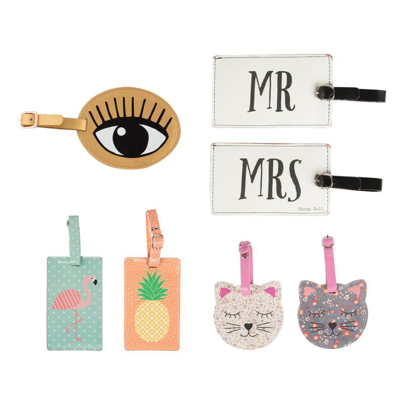 Spot British cute card set luggage tag strap