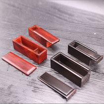 Seal box wooden box mahogany storage box send printing mud red sour branch retro bag map private Chapter box solid wood brocade box