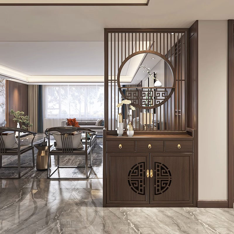 New Chinese Screen Living Room Partition into the family entrance door Xuanguan Closing Cabinet Rack Office Modern Shoe Cabinet Screen One-Taobao
