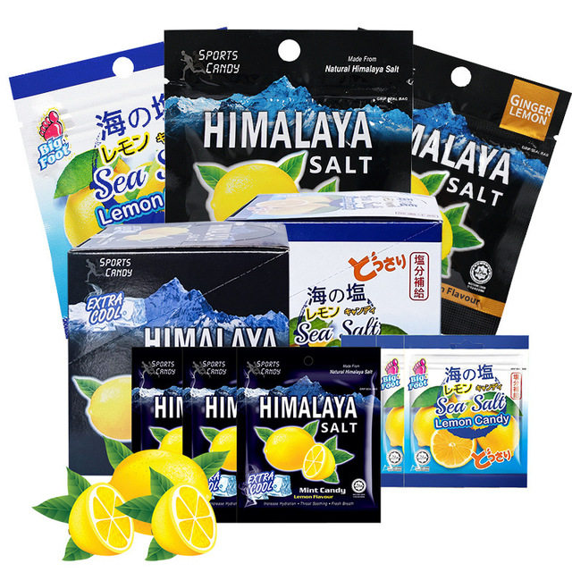 Malaysia Imports Big Maple Rich Salty Lemon Mint Sugar Sea Salt Moisturizing sugar himalaya Candy Snacks