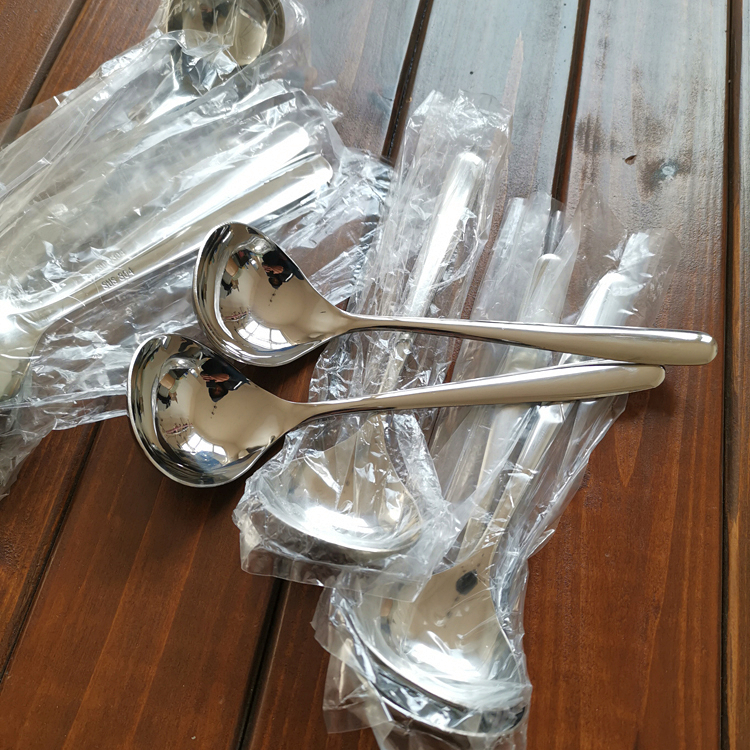 Outlet Tail Single Home Multifunction Thickened Solid Handle 304 Stainless Steel Soup Spoon Western Meal Spoon Long Handle Round Spoon