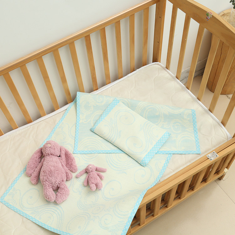 Pick Up Drain Factory Tailstock 100% Grass Wood Fiber Summer Baby Chili Mat Buckwheat Pillow Grass Mat Suit Air Conditioning Cool Mat