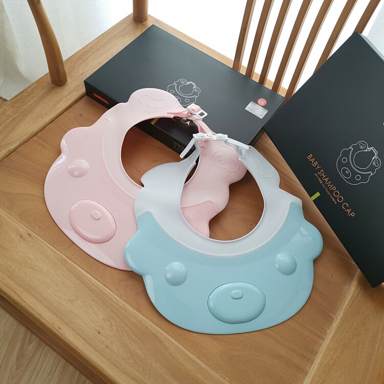 Original box packaging quality, nice baby self-leave adjustable child bath shampoo Silicone Gel Bath Hat