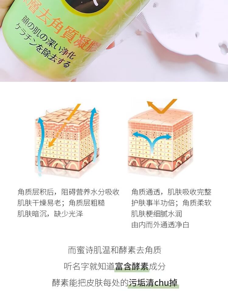 Đài Loan mật ong cơ bắp trái cây và rau quả nhẹ nhàng tẩy tế bào chết gel gel tẩy tế bào chết sâu tẩy tế bào chết tẩy tế bào chết cure