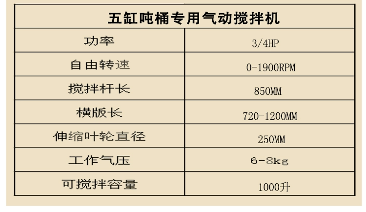 IBC tấn thùng 1000L khí nén trộn sơn phủ keo công nghiệp máy trộn nhỏ phân tán trộn mái chèo máy trộn sơn máy pha màu sơn