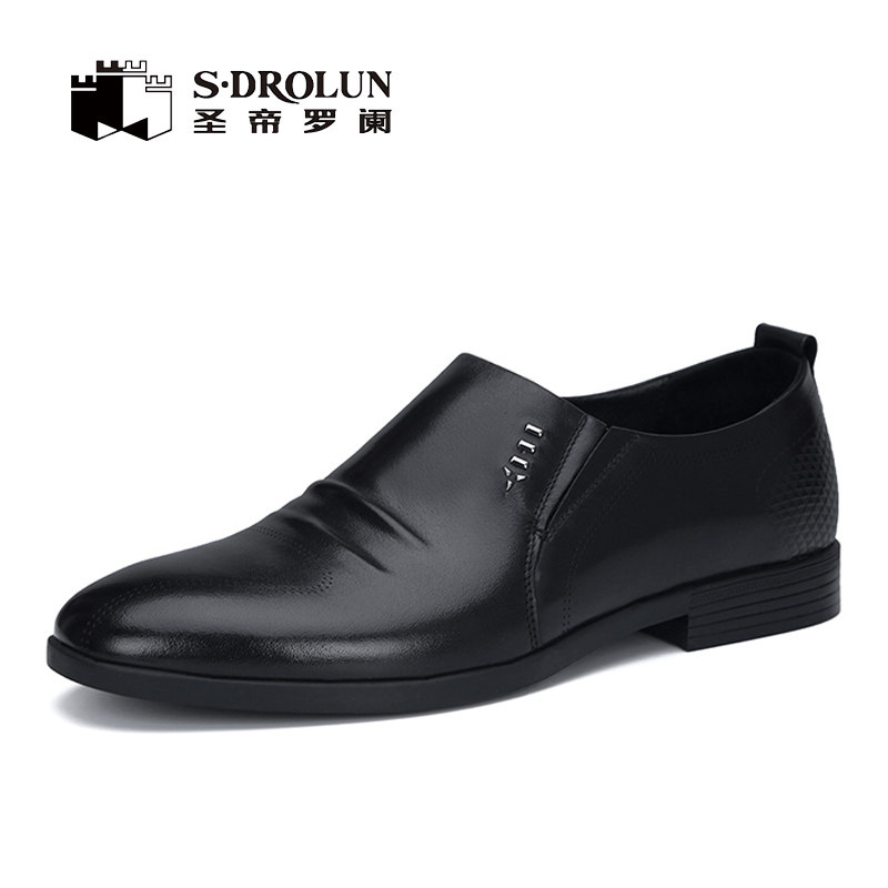 Holy emperors 2022 new fashion business casual leather shoes low-help set foot comfort soft-bottom 100 hitch W339069