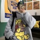 Thời trang nam thương hiệu hip-hop graffiti áo len trùm đầu nam Hàn Quốc áo hoodie mùa xuân và mùa thu áo khoác sinh viên - Áo len