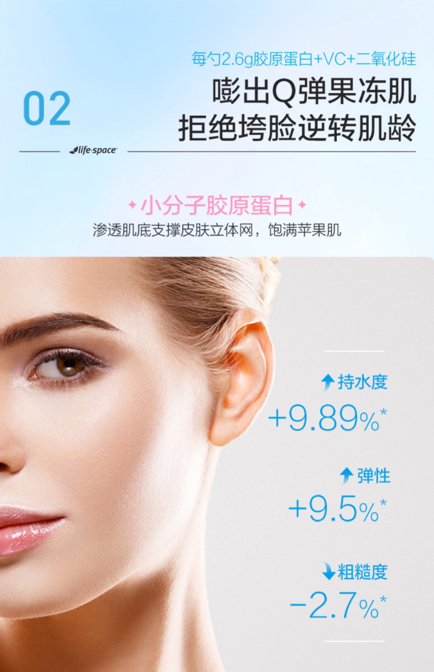 拍2件！lifespace焕肤益生菌150g