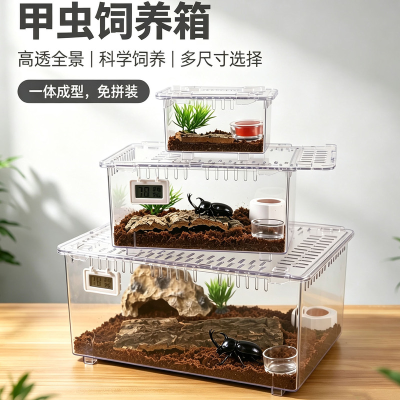Unicorn Fairy Breeding Box Set for Reptiles, Snails, Small Insects, Larvae, Landscaping Package, Large Flatback Beetle Breeding Box Unicorn Fairy Breeding Box Set for Reptiles, Snails, Small Insects, Larvae, Landscaping Package, Large Flatback Beetle Breeding Box