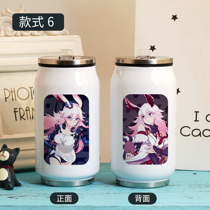 Benghuai 3 Xung quanh Yae Sakura Anime Mug cho nam và nữ Hai chiều Di động Ảnh tùy chỉnh Quà tặng cốc nước - Carton / Hoạt hình liên quan