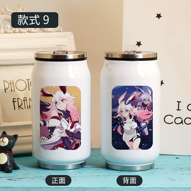 Benghuai 3 Xung quanh Yae Sakura Anime Mug cho nam và nữ Hai chiều Di động Ảnh tùy chỉnh Quà tặng cốc nước - Carton / Hoạt hình liên quan