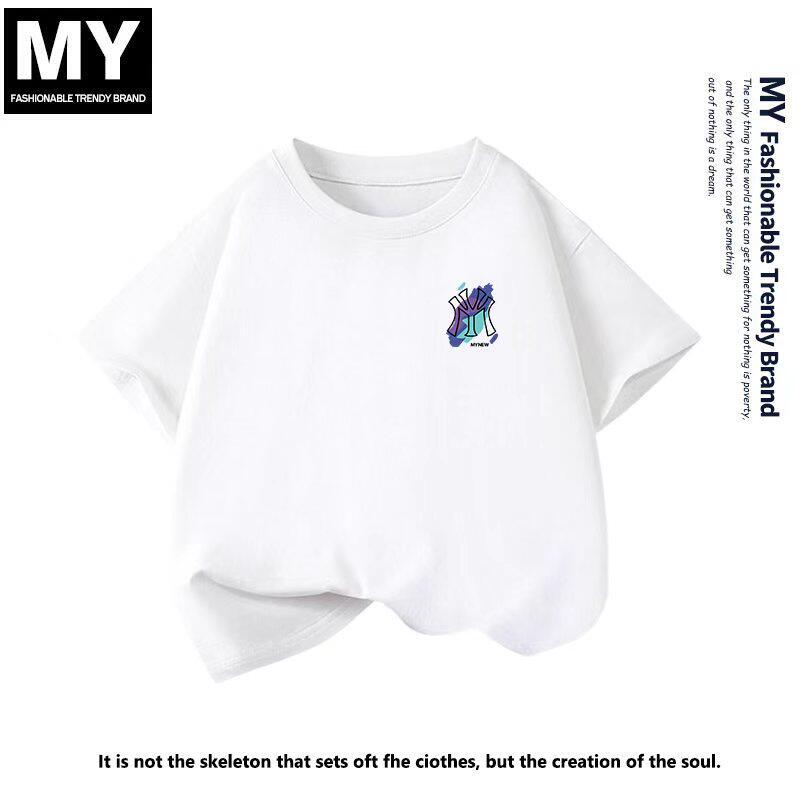 2026 Round Neck Short-Sleeved T-Shirt for Men and Women, Trendy Brand Loose Casual Children's Clothing, New Summer Style