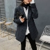 2018 thu đông mới phù hợp với kẻ sọc sang trọng retro Slim len ngắn kẻ sọc nhỏ phù hợp với áo khoác nữ áo kaki nữ Áo khoác ngắn