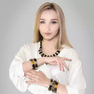 Natural Russian Amber old beeswax pendant handstring single bead ring original ore earring necklace sweater women