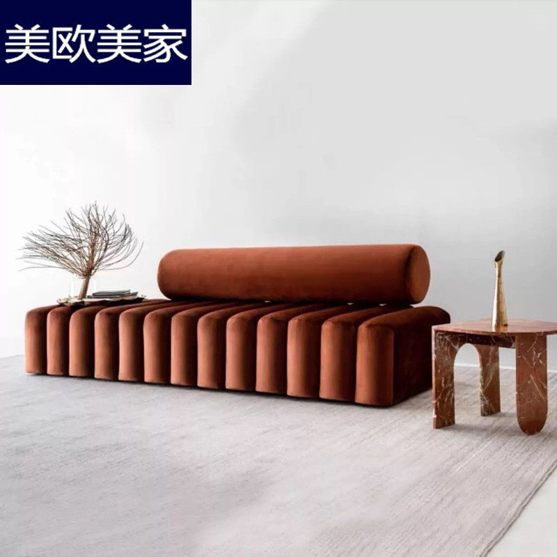 Nordic velvet fabric changing shoe stool living room fashion special-shaped rest stool clothing store cloakroom stool bed end sofa