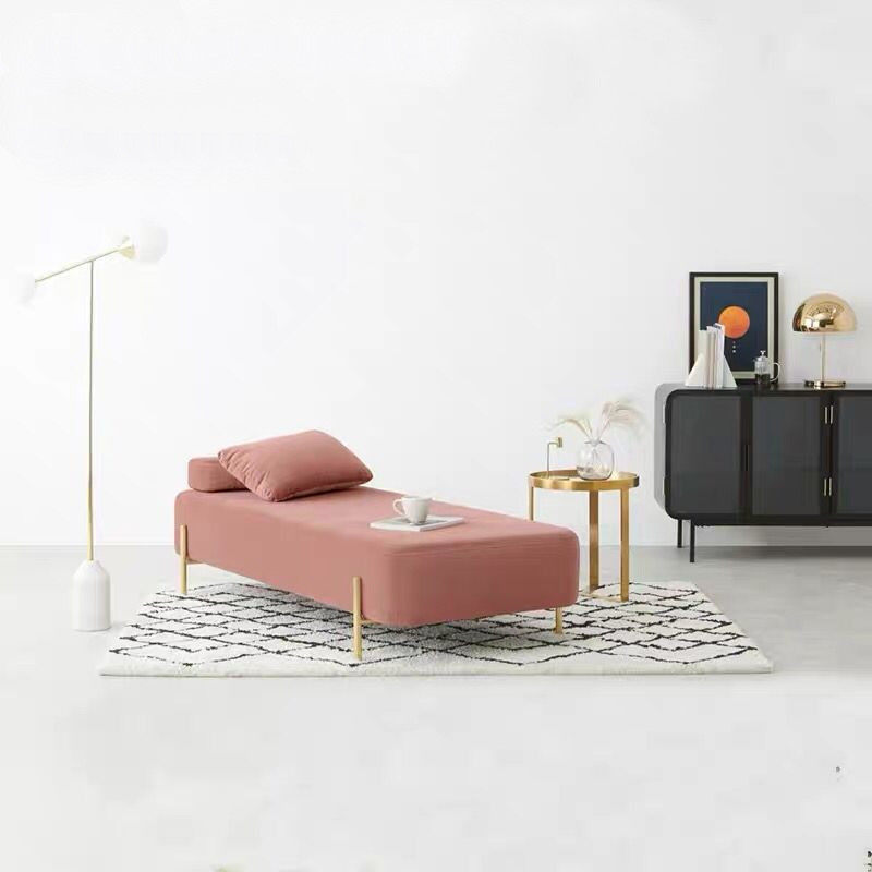 Nordic light luxury chaise longue modern beauty couch clothing store cloakroom stool changing shoe stool bedroom velvet bed end stool