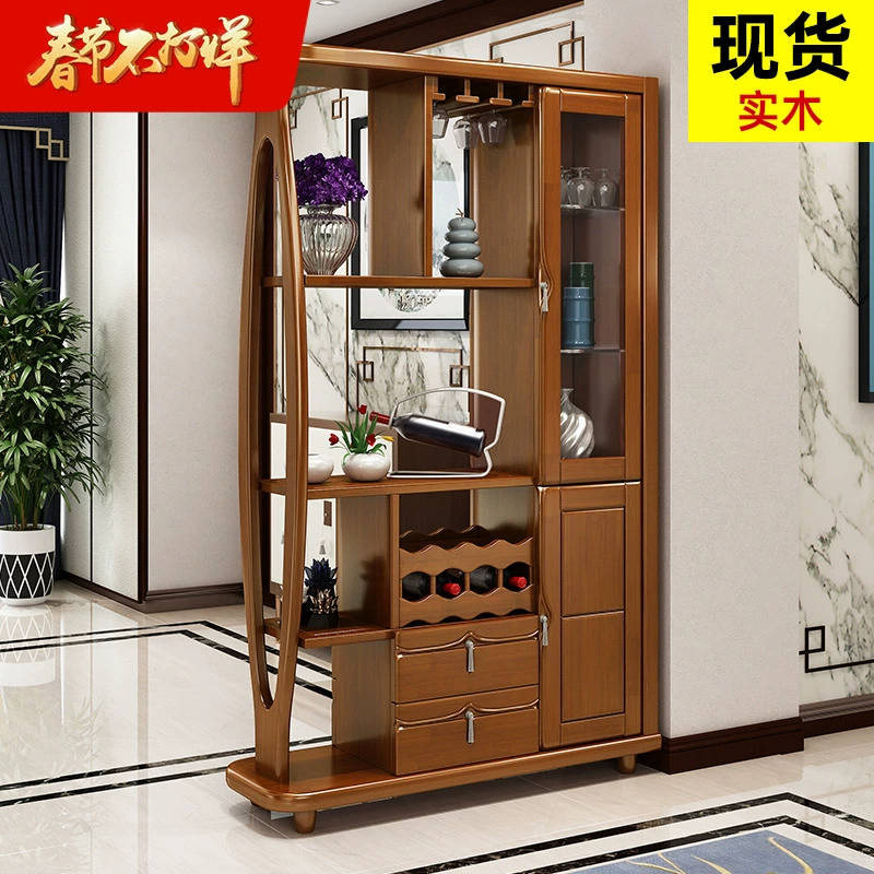 Lối vào phòng khách đơn giản theo phong cách Trung Quốc tủ gỗ phòng khách hai mặt tủ rượu lối vào tủ vách ngăn tủ màn hình tủ đồ nội thất - Buồng