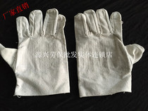 (Factory direct sales) Double-layer canvas labor protection gloves thickened to increase machinery factory work wear-resistant gloves