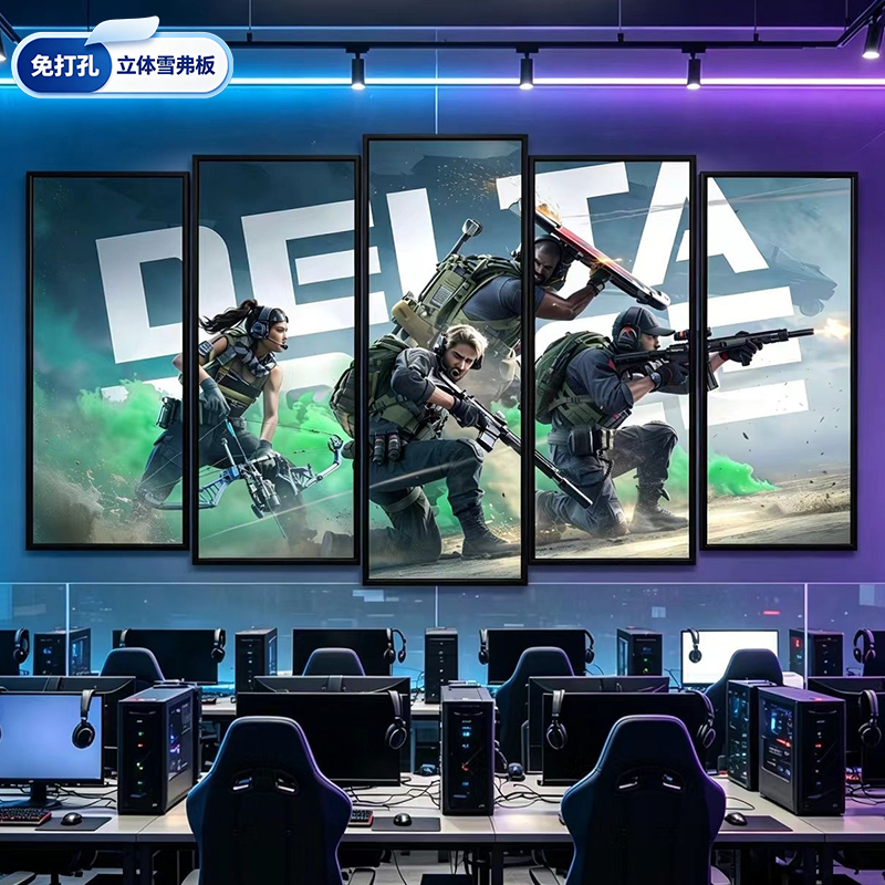 Delta Force Game-Themed Wall Stickers for Internet Cafes, E-Sports Rooms, and Internet Cafes, 3D Foam Board, No-Drill Wall Art Delta Force Game-Themed Wall Stickers for Internet Cafes, E-Sports Rooms, and Internet Cafes, 3D Foam Board, No-Drill Wall Art