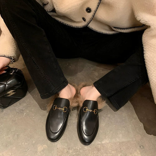 [Sheii su yinyin] Слово из уст серии ~ Скорочная пряжка Baotou Half -Draging Muller Shoes Subh Slippers Женщины носят