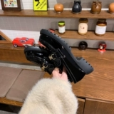 [Sheii su yinyin] eaton Back Garden ~ Arc de Triomphe круглая голова золотая пряжка густая базовая обувь лефу женская маленькая кожаная обувь весна