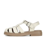 Модные плетеные летние сандалии для отдыха на платформе, из натуральной кожи