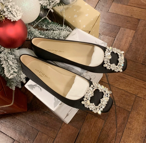 [Sheii su yinyin] Нью -Йоркский ужин ~ binghua diamond fan fang flat одинокая обувь женская свадебная обувь пассажиры