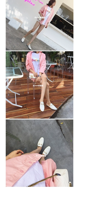 [sheii Su Yinyin] Hãy vinh danh! Mùa hè mới khóa ngựa Baotou Muller giày da dép dép nữ