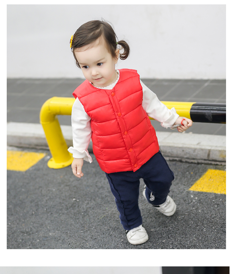 Trẻ em xuống cotton vest 2018 mùa thu và mùa đông mô hình chàng trai và cô gái quần áo trẻ em Hàn Quốc phiên bản của trẻ em nhỏ của vest bé ấm vest