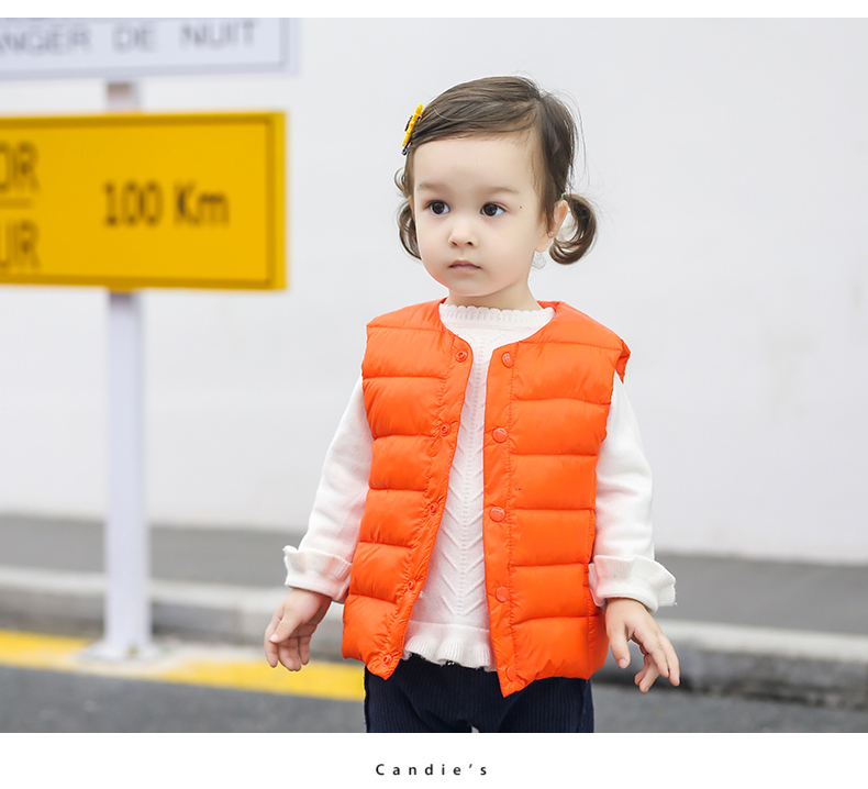 Trẻ em xuống cotton vest 2018 mùa thu và mùa đông mô hình chàng trai và cô gái quần áo trẻ em Hàn Quốc phiên bản của trẻ em nhỏ của vest bé ấm vest