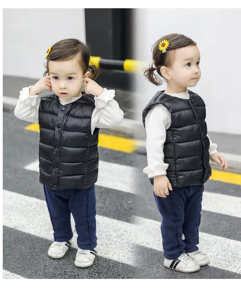 Trẻ em xuống cotton vest 2018 mùa thu và mùa đông mô hình chàng trai và cô gái quần áo trẻ em Hàn Quốc phiên bản của trẻ em nhỏ của vest bé ấm vest