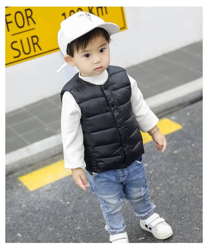 Trẻ em xuống cotton vest 2018 mùa thu và mùa đông mô hình chàng trai và cô gái quần áo trẻ em Hàn Quốc phiên bản của trẻ em nhỏ của vest bé ấm vest