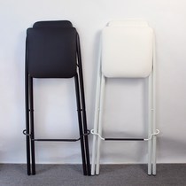 Balcony Folding Chair Bar Chair High Bar Chair Fishing Stool Cushion Home Dining Table Backrest Simple Portable Chair