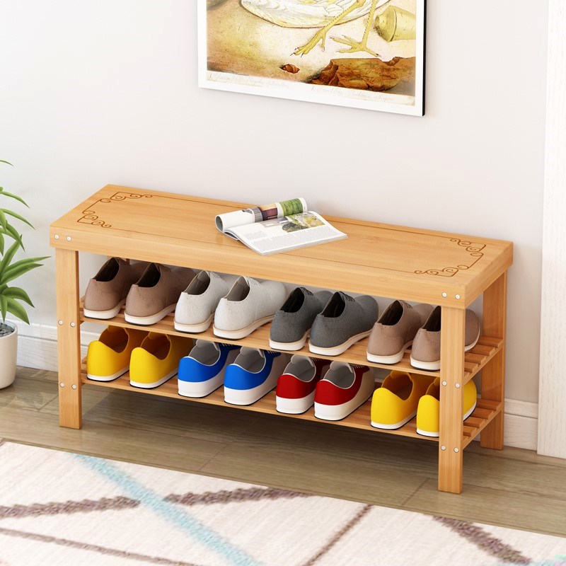 Ultra-thin cabinet storage small adult economy Nanzhu door with seat shoe cabinet Deng change shoe stool in the foyer