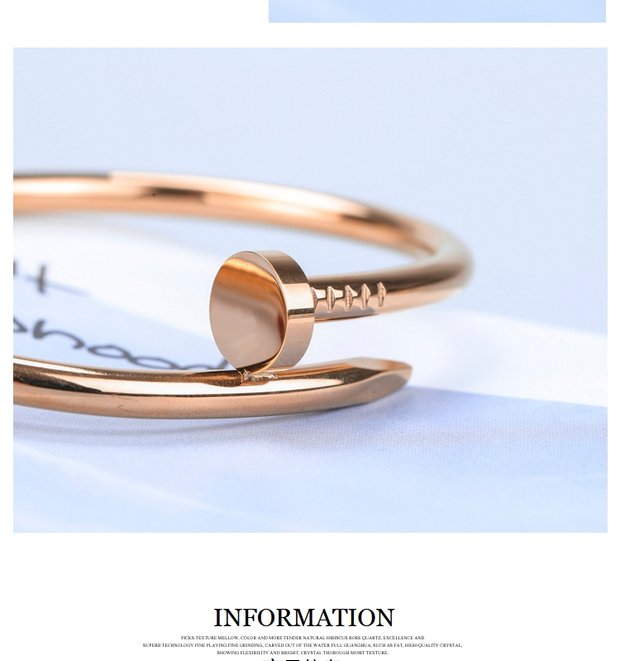 Xu hướng thời trang cá nhân Nhật Bản và vàng hồng 18K bằng vàng hồng titan với vòng tay kim cương vòng tay Cuff